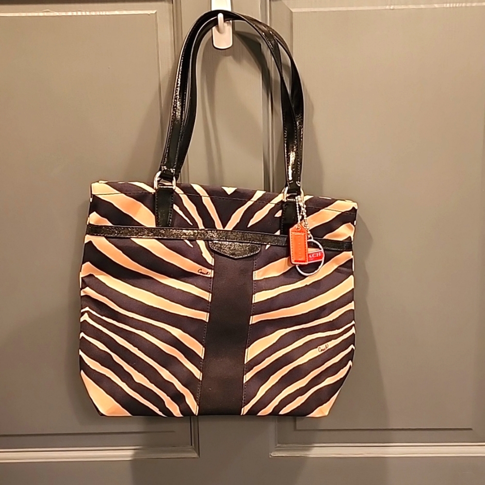 Zebra print Coach bag